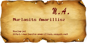 Murlasits Amarillisz névjegykártya